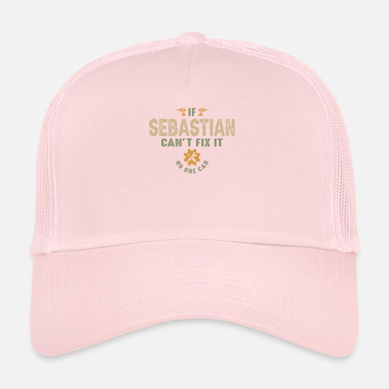 If Sebastian Can't Fix It Personalized Name Trucker Cap