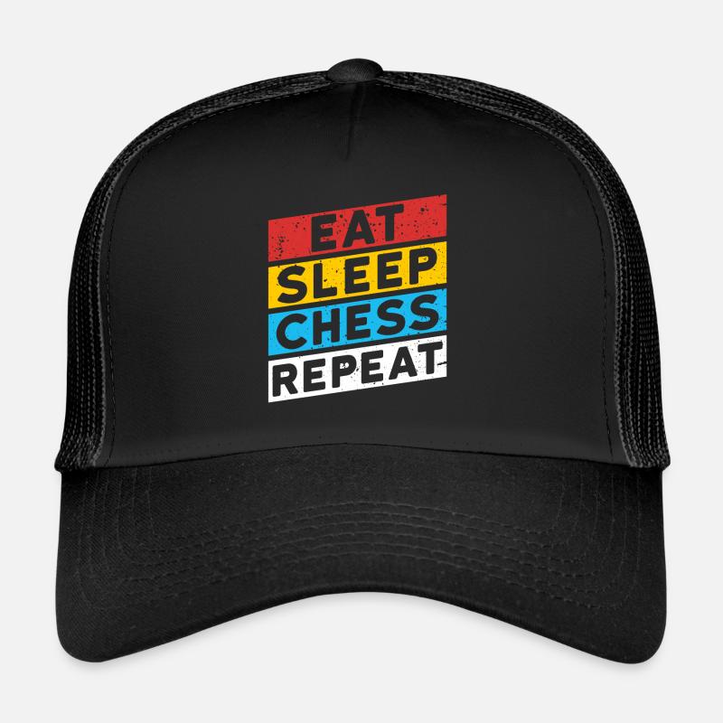 | D’ÉCHECS MANGER DORMIR CHESS RÉPÉTER Casquette trucker 