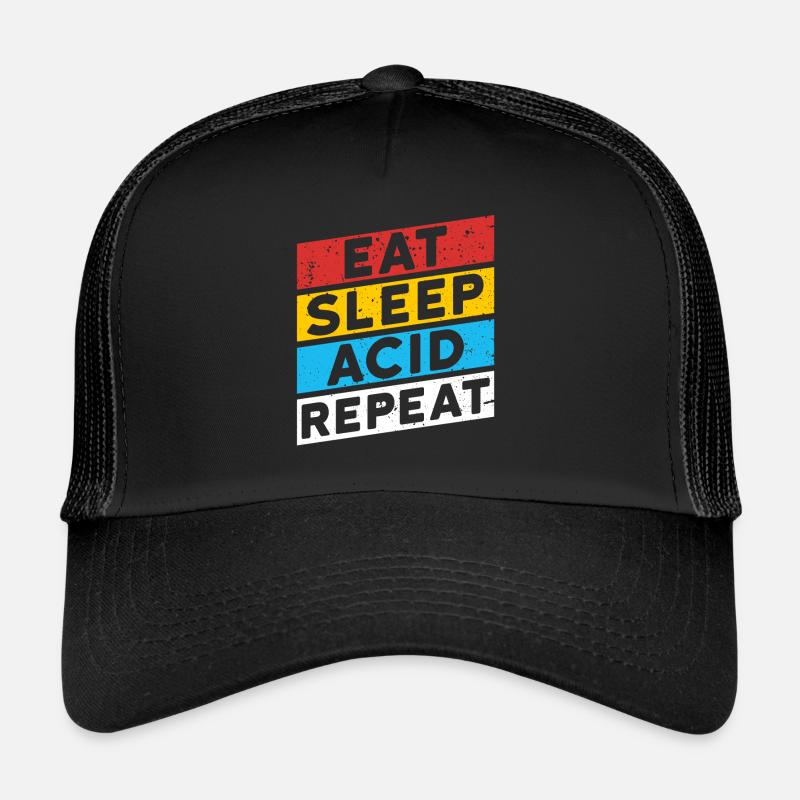 | VERDICT SUR LES DROGUES ACIDES MANGEZ DE L’ACIDE DU SOMMEIL RÉPÉTER Casquette trucker 