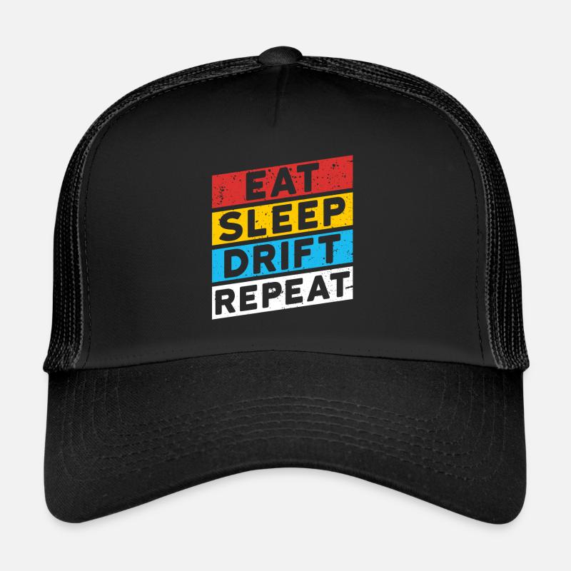 DRIFTER DRIFTING | MANGER SOMMEIL DÉRIVE RÉPÉTER Casquette trucker 