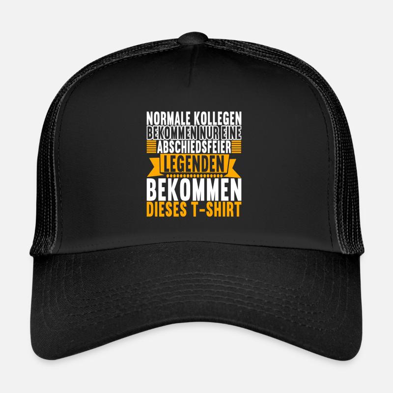Abschiedsgeschenk Jobwechsel Kollege - Trucker Cap - Schwarz/Schwarz