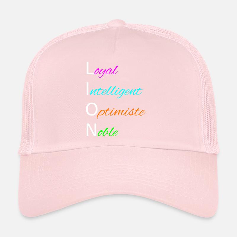 Lion Loyal Intelligent Optimiste Noble - Signe Casquette trucker 