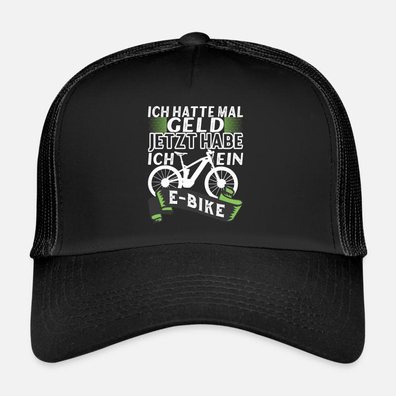 E Bike E MTB Elektrofrahrad - Trucker Cap - Schwarz/Schwarz