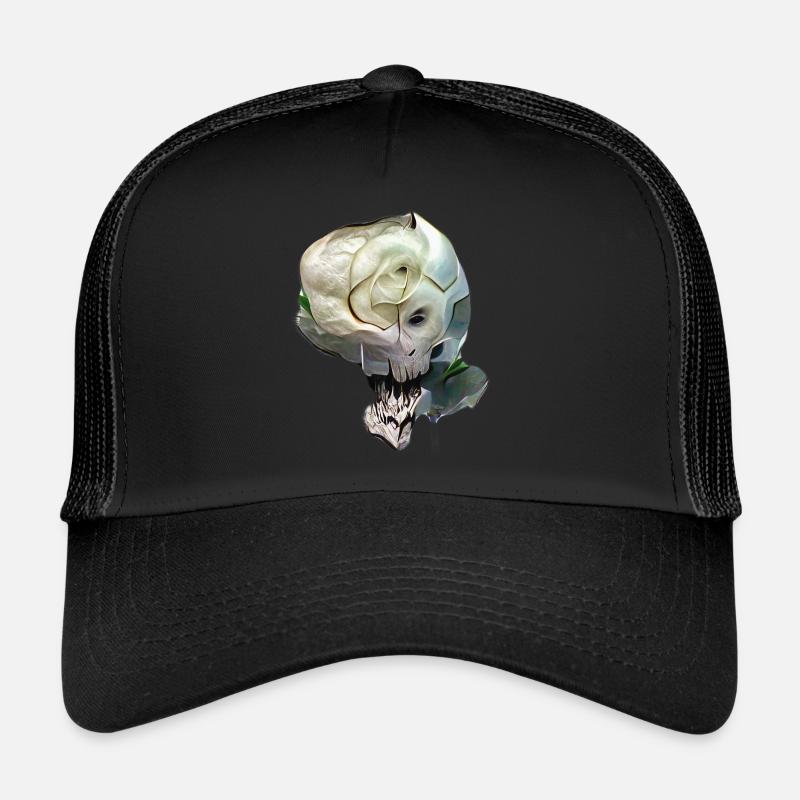 Skull Rose - Trucker Cap - black/black