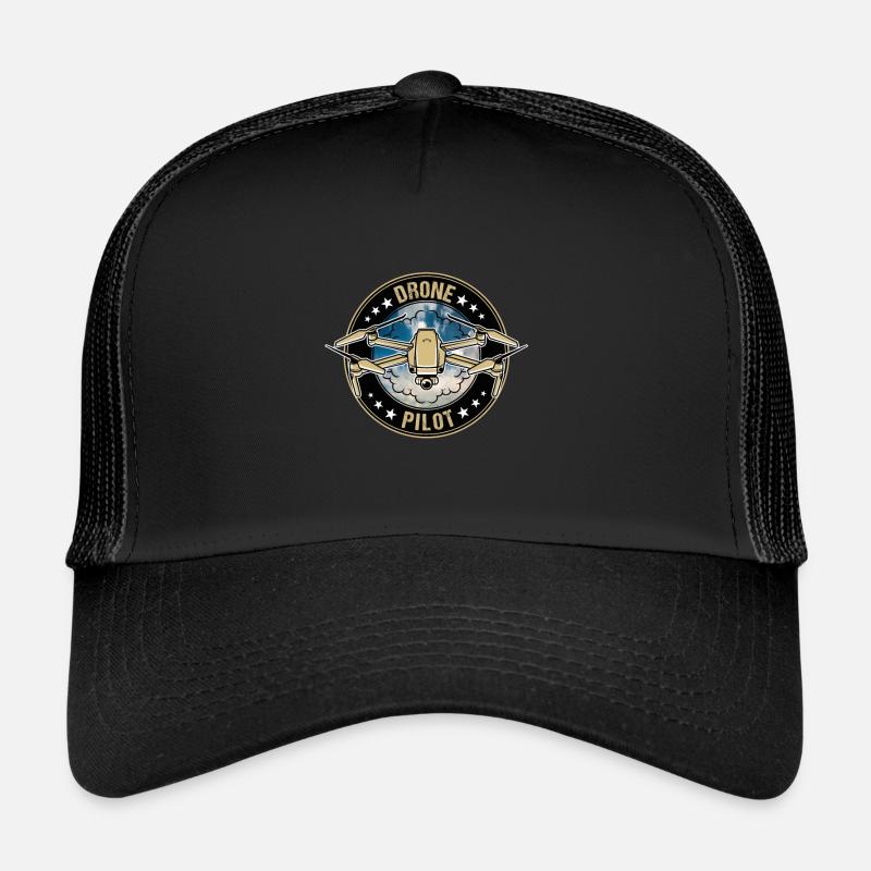 Pilote Drone Drone Quadcopter fpv drone pilote - Casquette trucker  - noir/noir