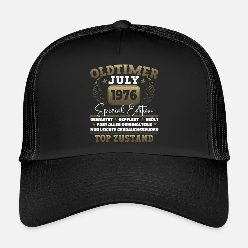 Oldtimer Juli 1976 46. Geburtstag Geschenk Herren Trucker Cap