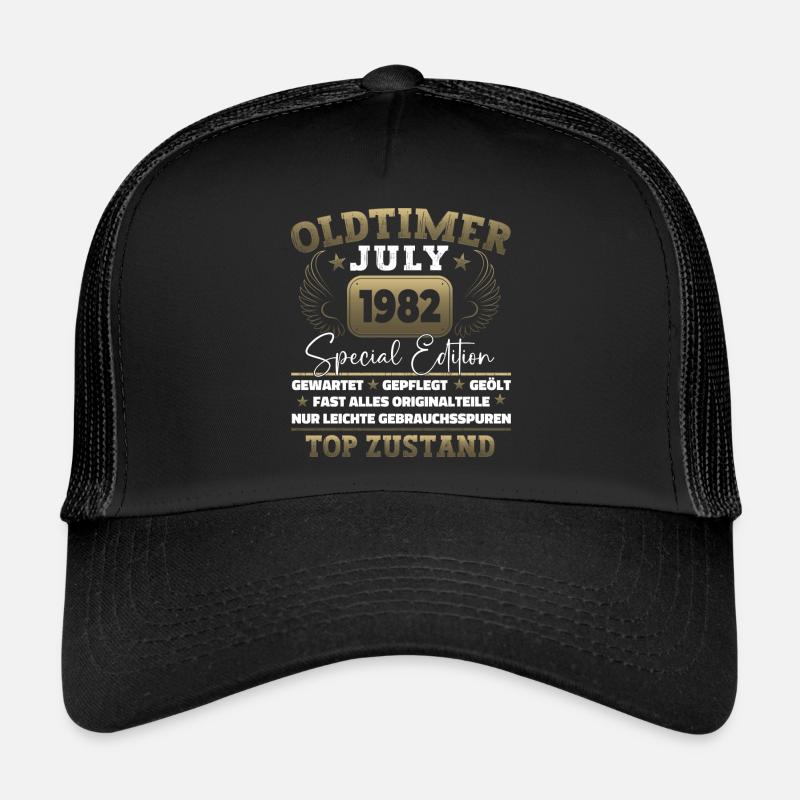 Oldtimer Juli 1982 40. Geburtstag Geschenk Herren Trucker Cap