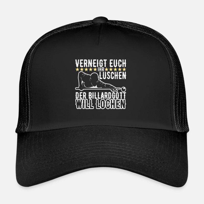Pool Billard - Trucker Cap - Schwarz/Schwarz