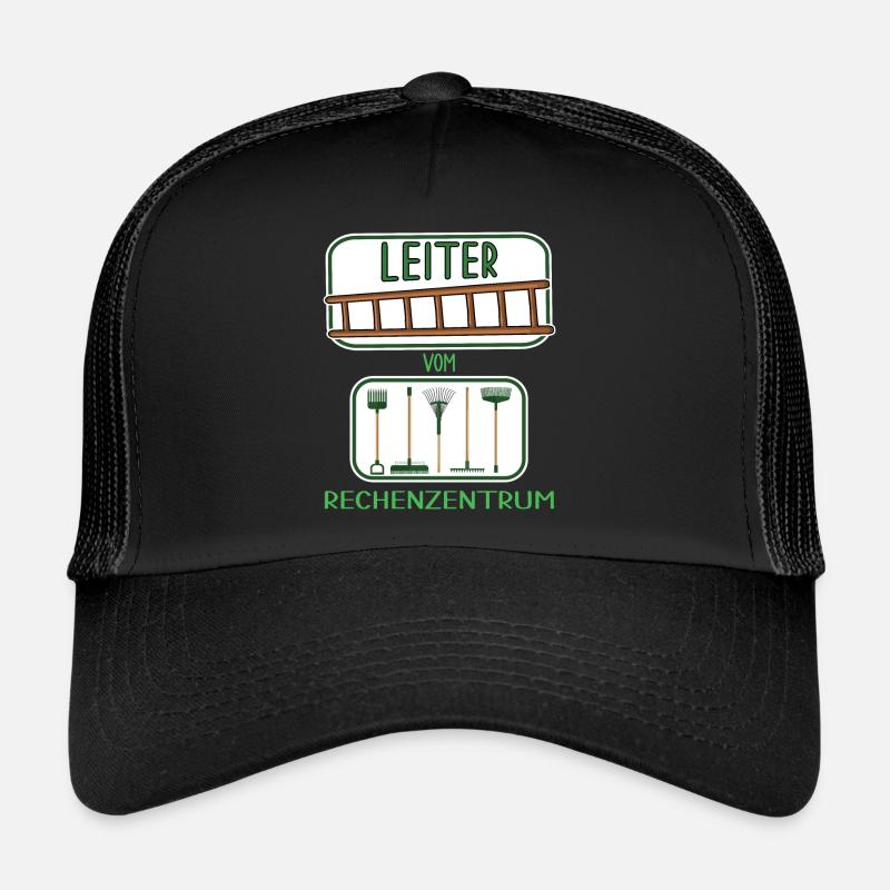 garten kleingarten leiter vom rechenzentrum ernte - Trucker Cap - Schwarz/Schwarz