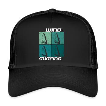 Planche à voile Planche à voile Vagues Eau de vent - Casquette trucker  - noir/noir - Devant