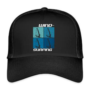 Planche à voile Planche à voile Vagues Eau de vent - Casquette trucker  - noir/noir - Devant