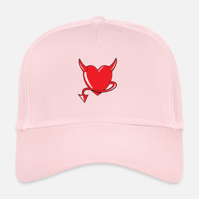 Rotes Herz - Devil Heart - Teufelsherz - Geschenk Trucker Cap