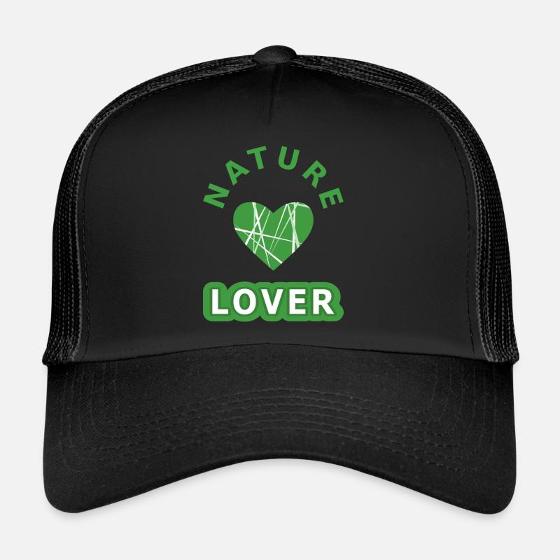 Nature Lover - vert - Casquette trucker  - noir/noir
