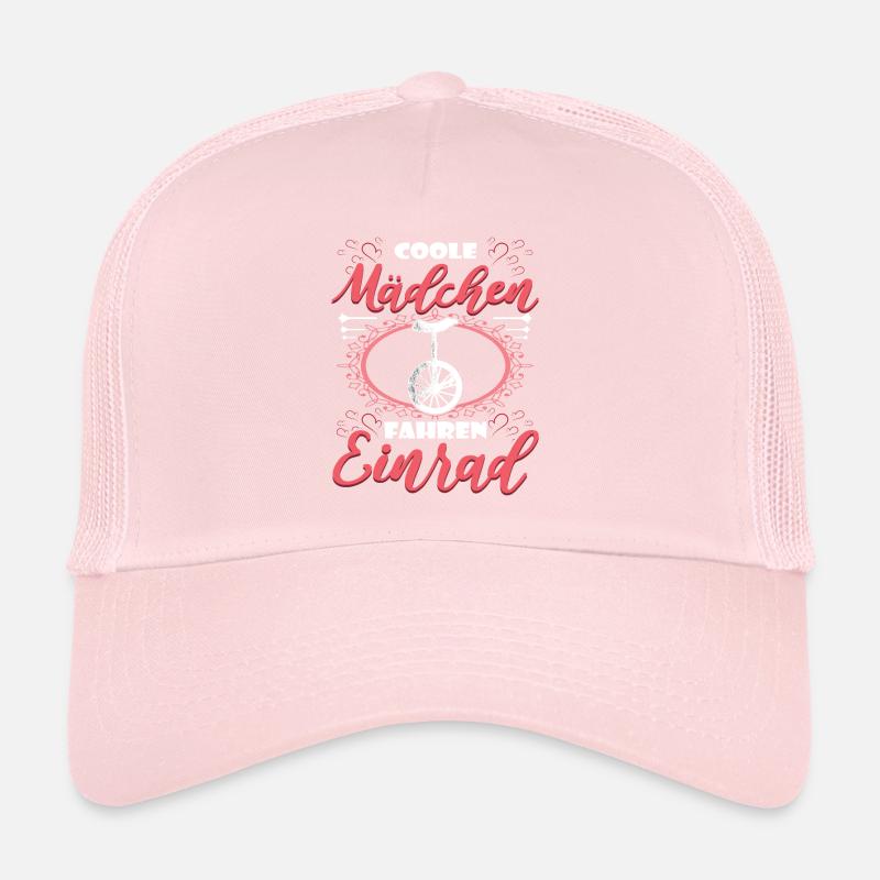 Einradfahrer Coole Mädchen fahren Einrad Trucker Cap