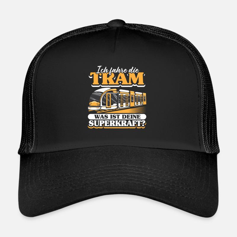 Straßenbahn Straßenbahnfahrer S-Bahn - Trucker Cap - Schwarz/Schwarz