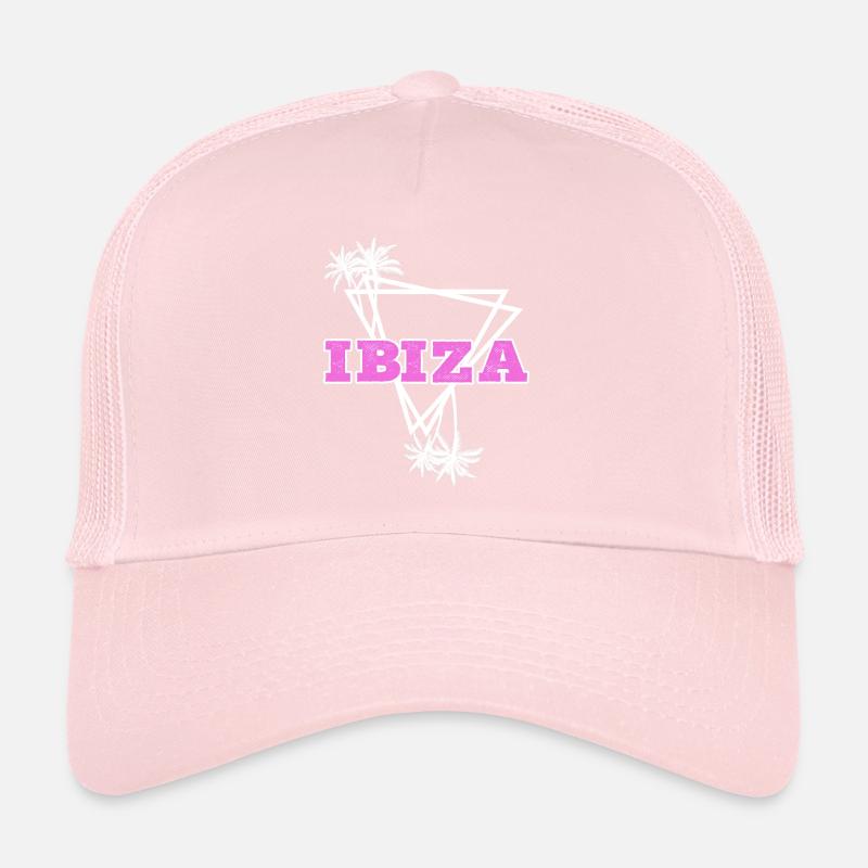 Ibiza Summer Sun Beach Sea Palms Holiday Trucker Cap