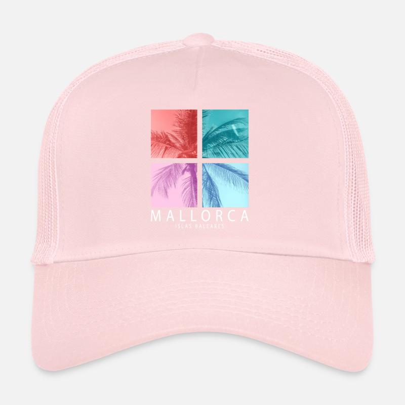 Majorque Été Soleil Plage Palmiers de Mer Vacances Casquette trucker 