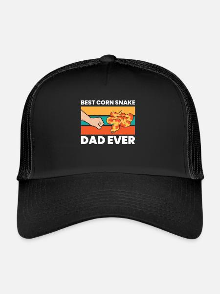 Corn Snake Pet Dad Best Corn Snake Dad Ever - Trucker Cap - black/black - Front