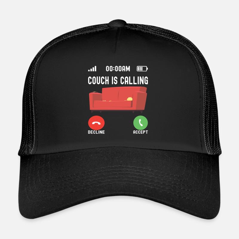 Faulheit Faulenzer Langschäfer Couch Trucker Cap
