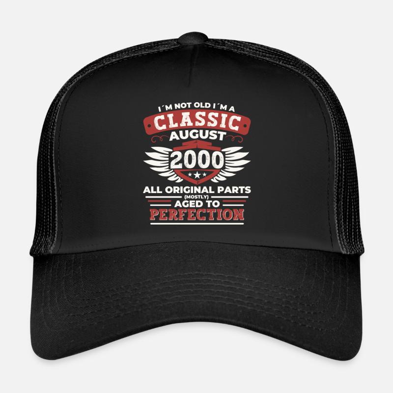 Vintage 2000 Classic Cadeau d’anniversaire Août Casquette trucker 