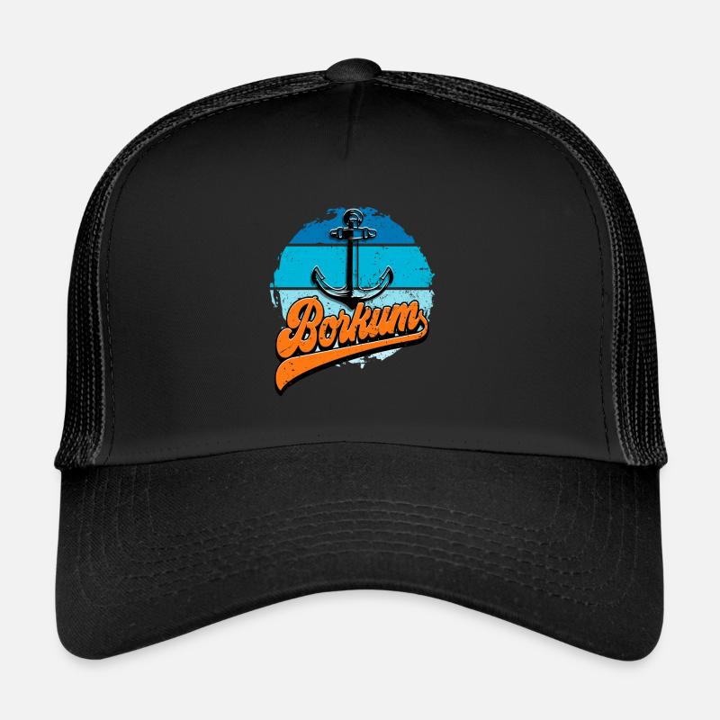 Borkum - Trucker Cap - Schwarz/Schwarz