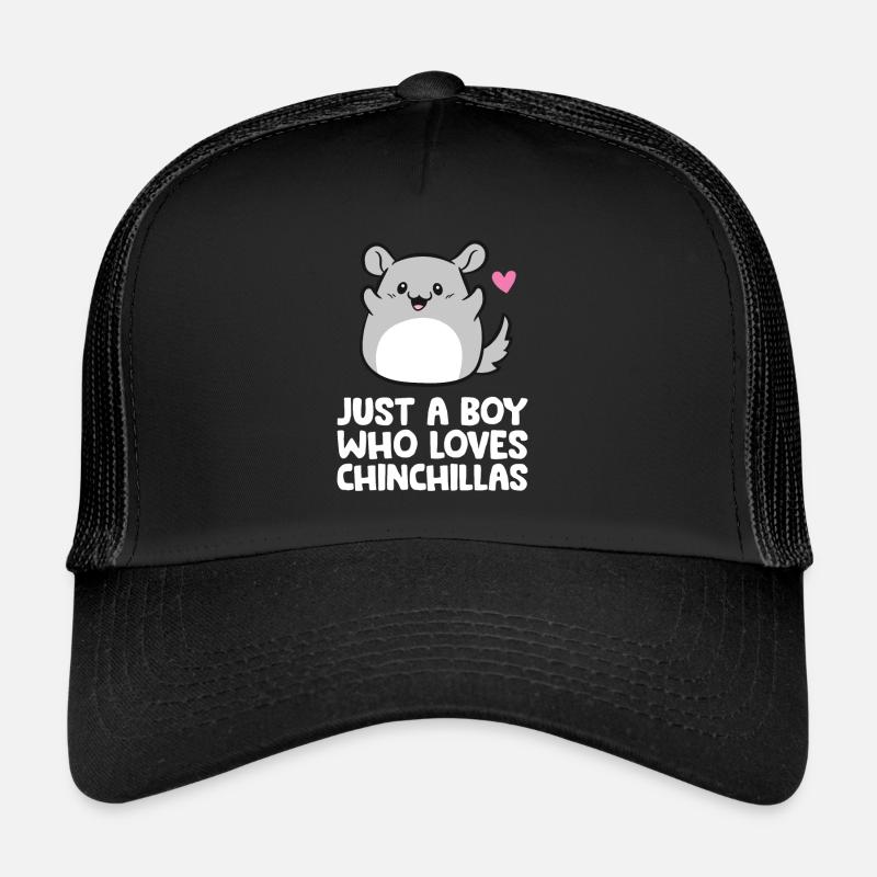 Juste un garçon qui aime les chinchillas Casquette trucker 
