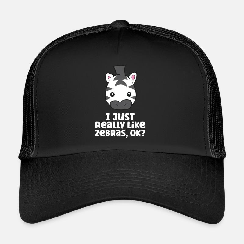 Zebra-Liebhaber Ich mag Zebras einfach sehr Trucker Cap