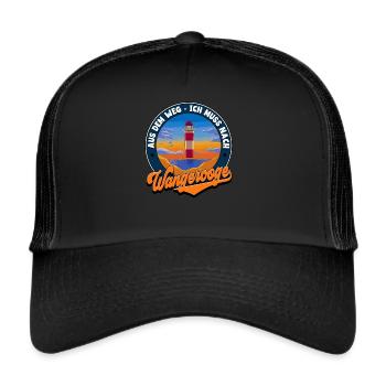 Wangerooge - Trucker Cap - Schwarz/Schwarz - Vorne