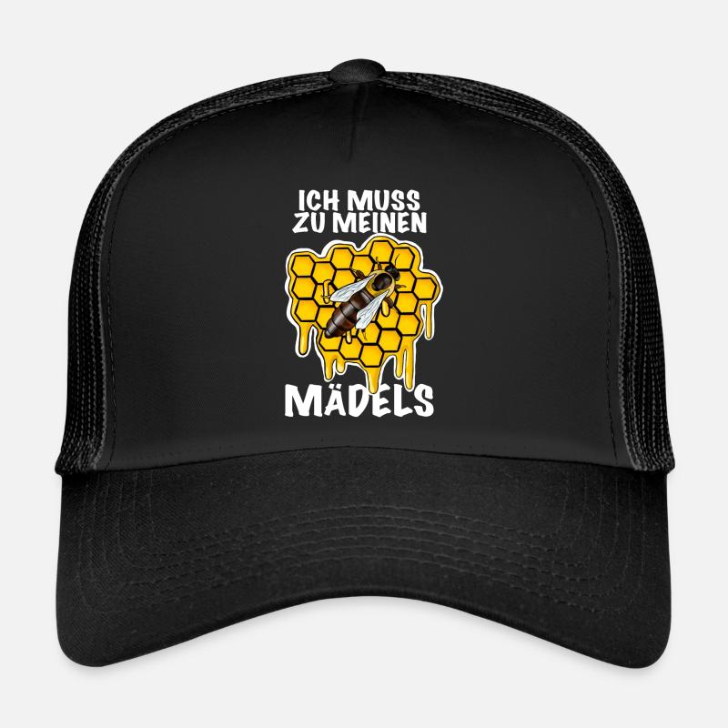 Imker Spruch Ich muss zu meinen Mädels Bienen Trucker Cap