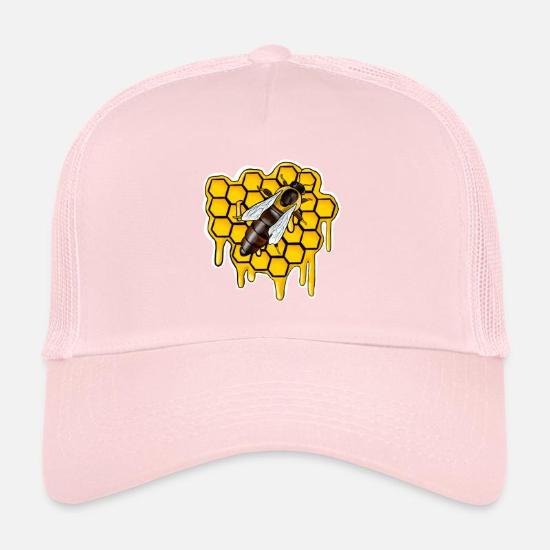 Honeycomb Queen Bee Honey Bee Beekeeper Trucker Cap