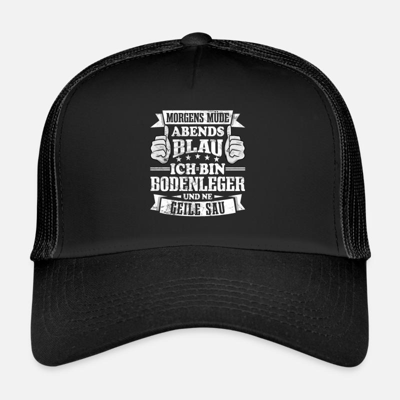 Bodenleger - Trucker Cap - Schwarz/Schwarz