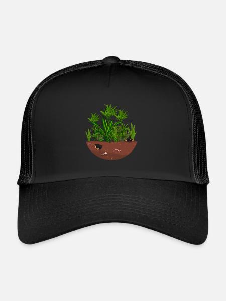 Dschungel Wilder Garten - Trucker Cap - Schwarz/Schwarz