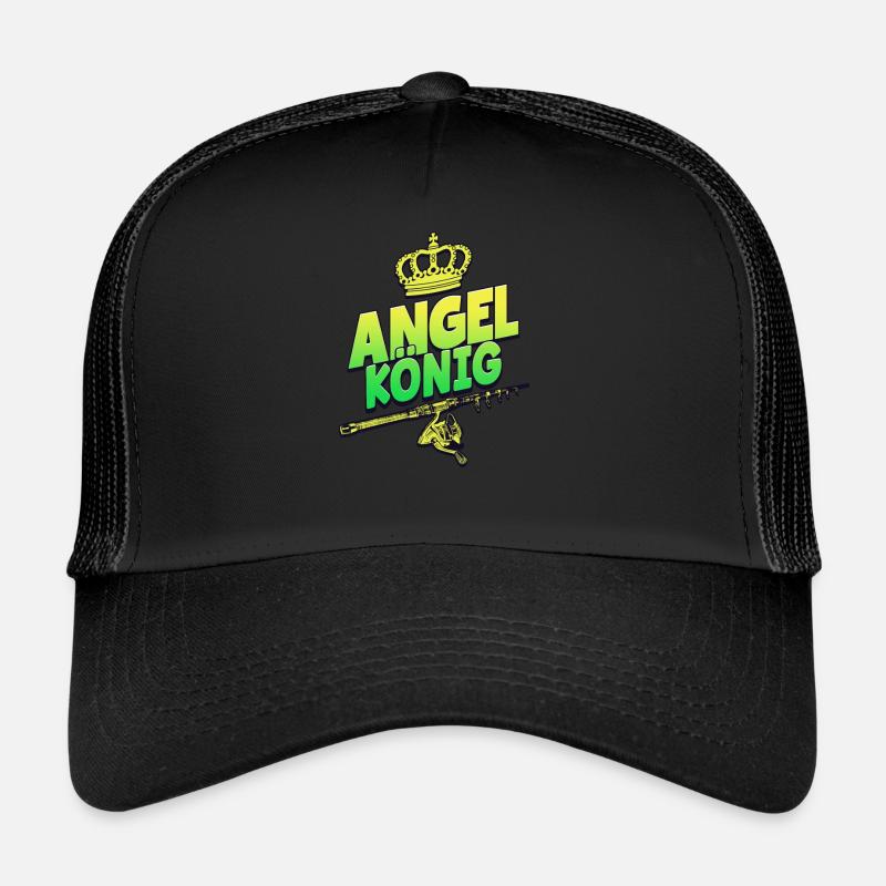 Angeln Angler - Trucker Cap - Schwarz/Schwarz