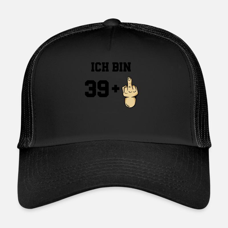 Vor 40 Jahren war ich mal der schnellste 40. - Trucker Cap - Schwarz/Schwarz