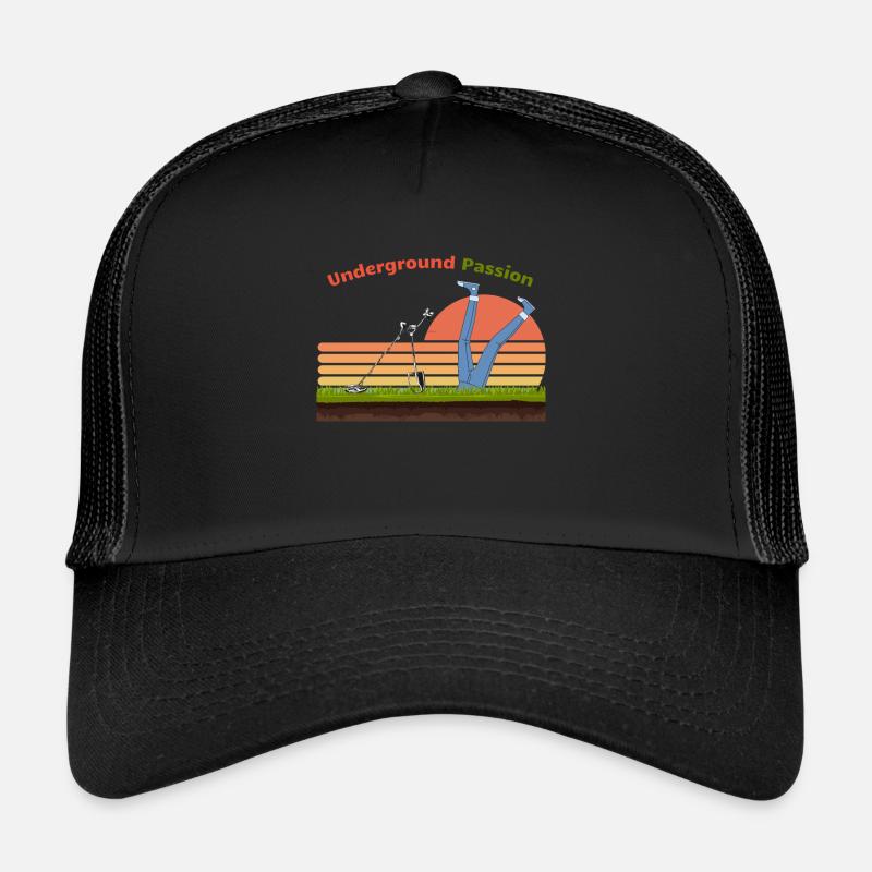 Underground-Leidenschaft für Detektive - Trucker Cap - Schwarz/Schwarz