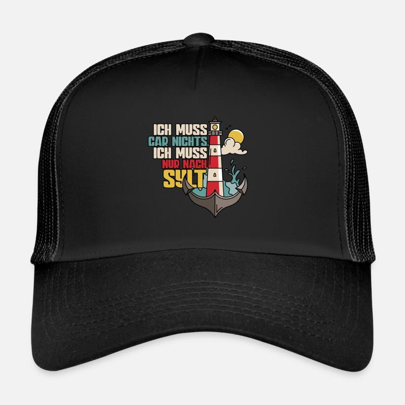 Sylt - Trucker Cap - Schwarz/Schwarz