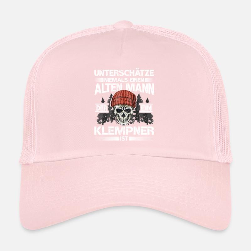 Klempner Alter mann Heizungsbauer Trucker Cap