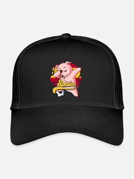 Espagne Football - Casquette trucker  - noir/noir - Devant