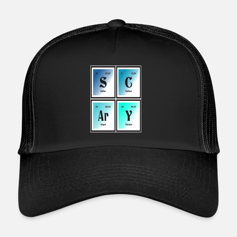 Scary | Periodic Table of Elements - Trucker Cap - black/black