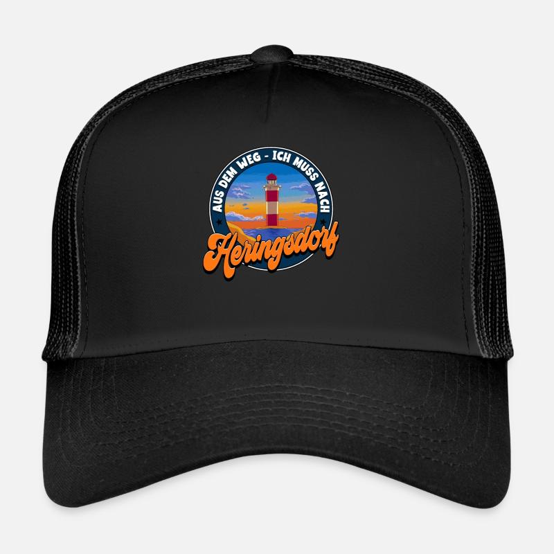 Heringsdorf - Trucker Cap - Schwarz/Schwarz