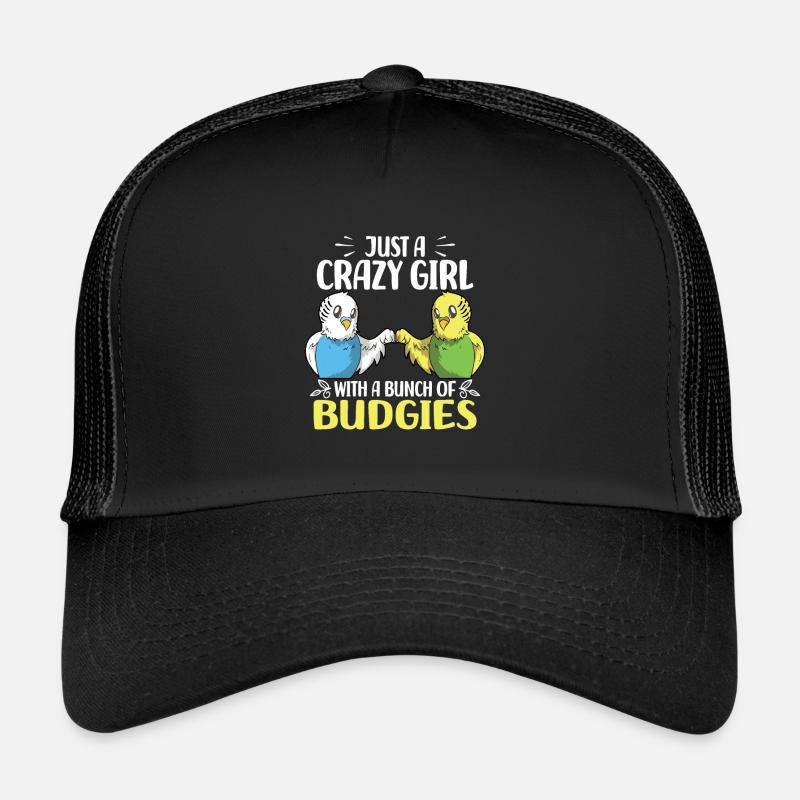 Wellensittich - Trucker Cap - Schwarz/Schwarz