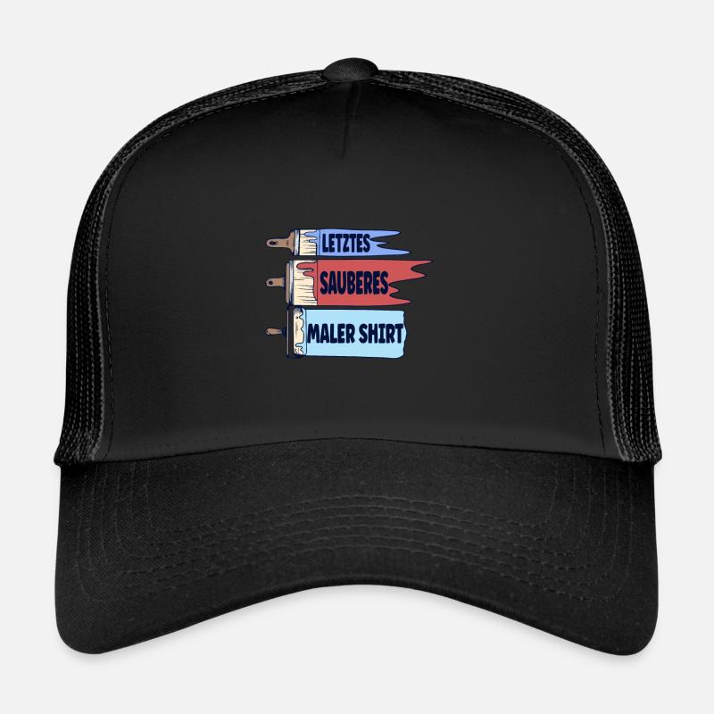 Letztes sauberes Maler - Trucker Cap - Schwarz/Schwarz