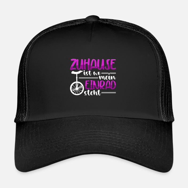Einrad - Trucker Cap - Schwarz/Schwarz