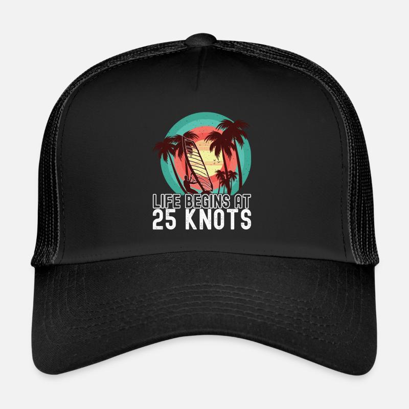 Windsurfing Windsurfen - Trucker Cap - Schwarz/Schwarz