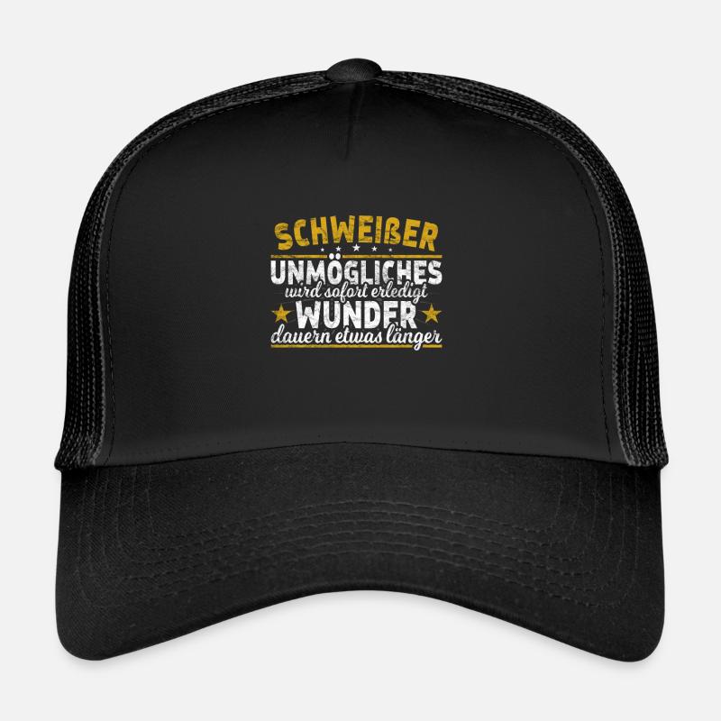 Schweißer - Trucker Cap - Schwarz/Schwarz