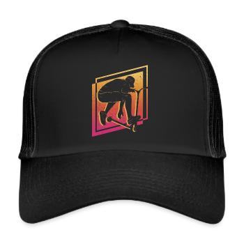 Scooter Stunt Roller Stunt Scooter Tricks Pedal Scooter - Trucker Cap - black/black - Front