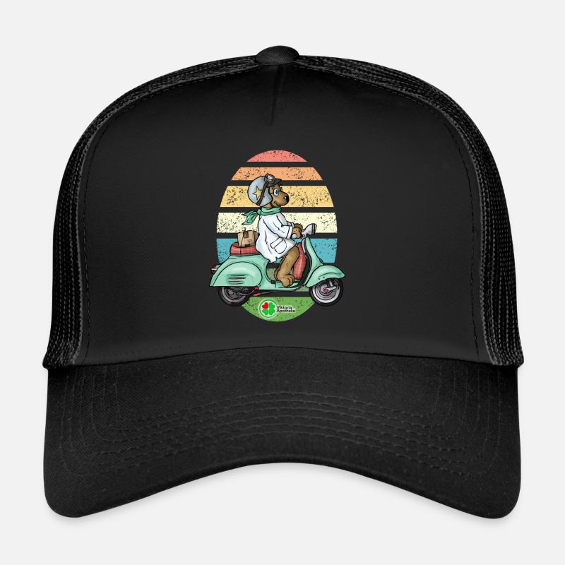 Bär Viktoria Shirt - Trucker Cap - Schwarz/Schwarz