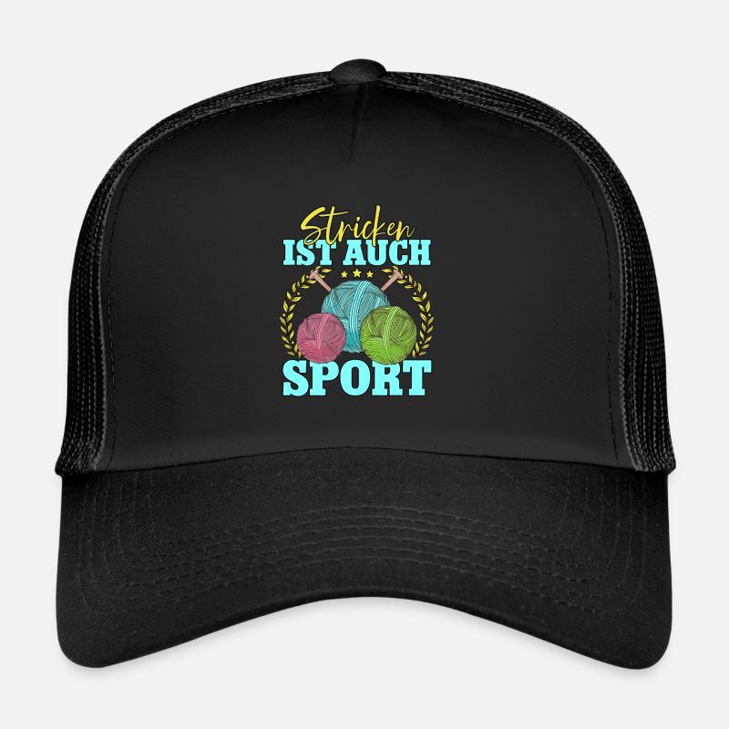 Häkeln - Trucker Cap - Schwarz/Schwarz