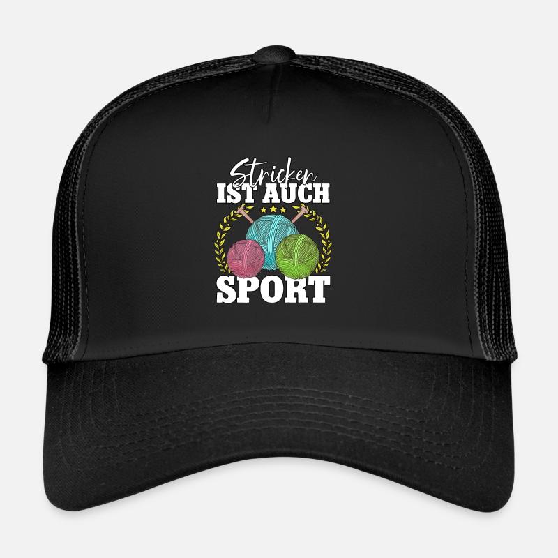 Häkeln - Trucker Cap - Schwarz/Schwarz
