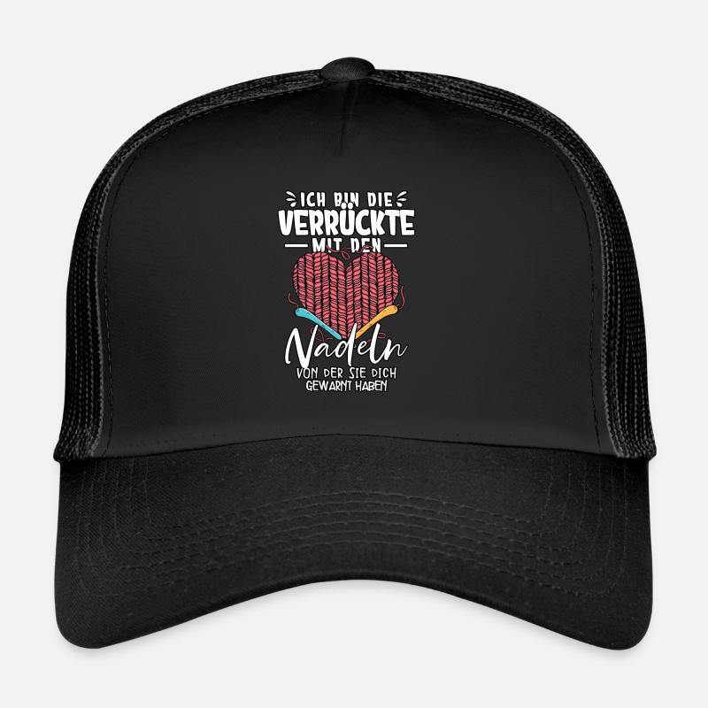 Häkeln - Trucker Cap - Schwarz/Schwarz